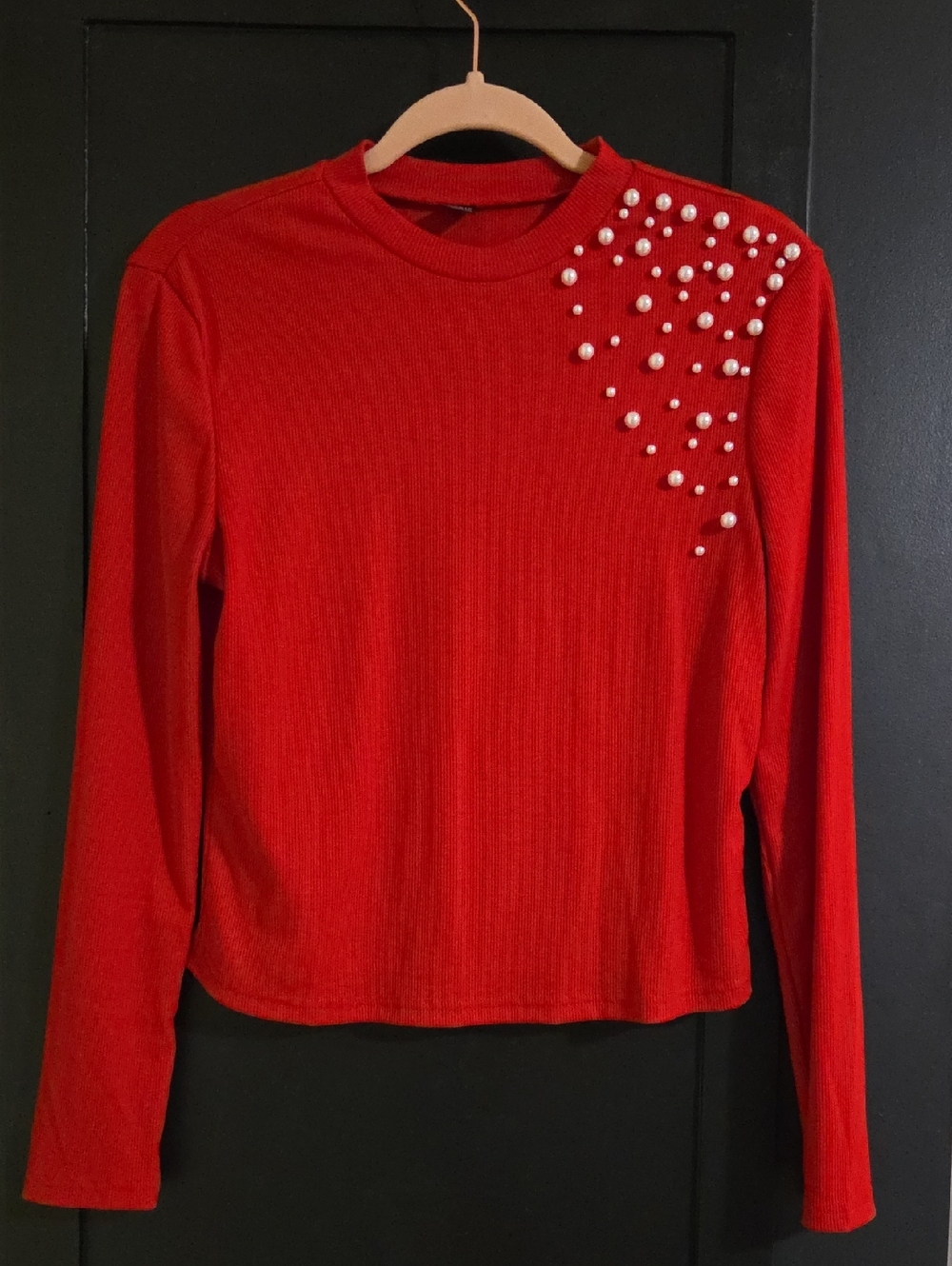 Red Embellished Top